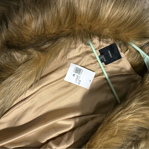 faux fur longline coat - Picture 2 of 4